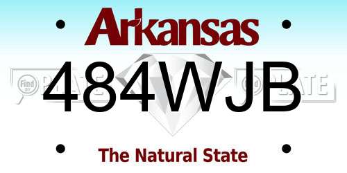 484WJB Arkansas License Plate