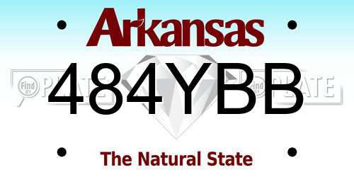 484YBB Arkansas License Plate
