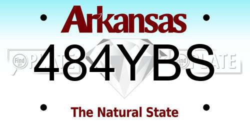 484YBS Arkansas License Plate
