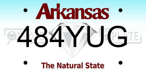 484YUG Arkansas License Plate
