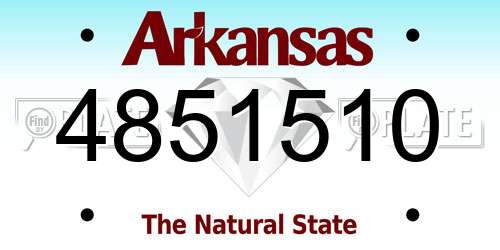 4851510 Arkansas License Plate