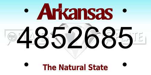 4852685 Arkansas License Plate