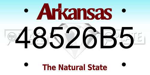 48526B5 Arkansas License Plate