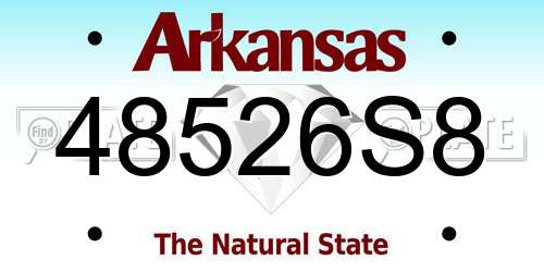 48526S8 Arkansas License Plate