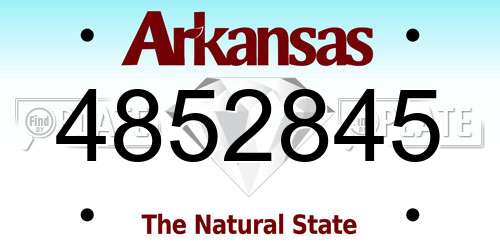 4852845 Arkansas License Plate