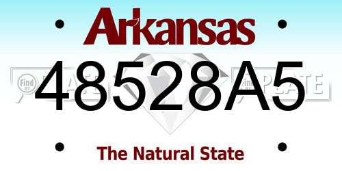 48528A5 Arkansas License Plate
