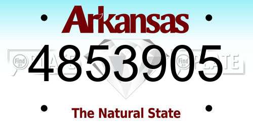 4853905 Arkansas License Plate