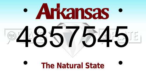 4857545 Arkansas License Plate