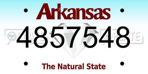 4857548 Arkansas License Plate