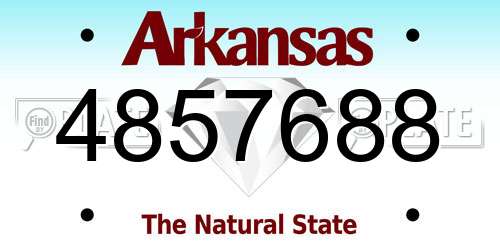 4857688 Arkansas License Plate