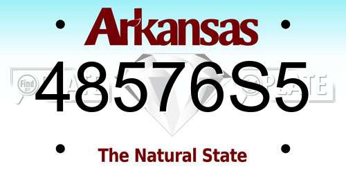 48576S5 Arkansas License Plate