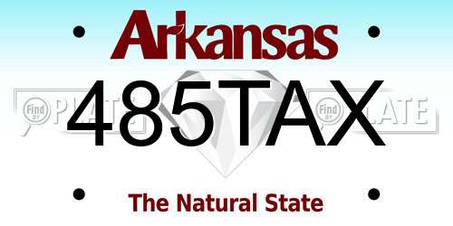 485TAX Arkansas License Plate