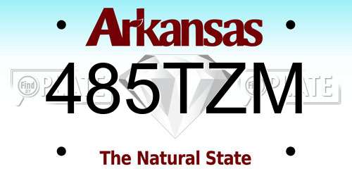 485TZM Arkansas License Plate
