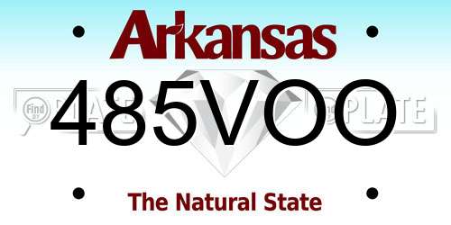 485VOO Arkansas License Plate