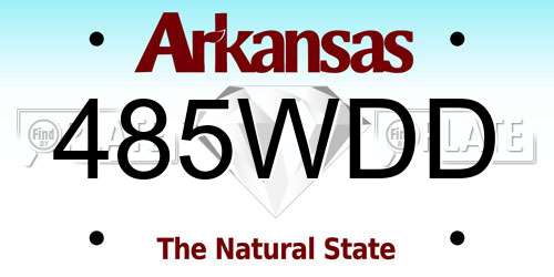 485WDD Arkansas License Plate
