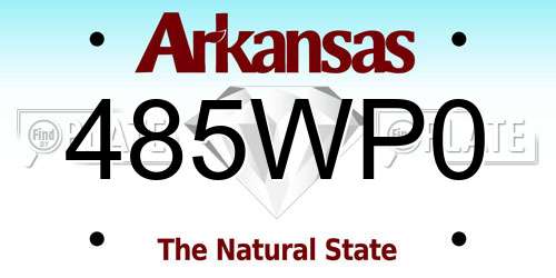 485WP0 Arkansas License Plate