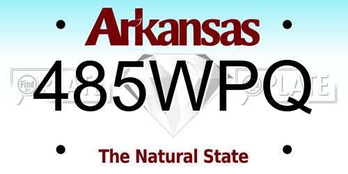 485WPQ Arkansas License Plate