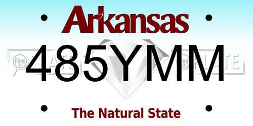 485YMM Arkansas License Plate