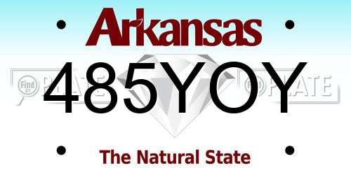 485YOY Arkansas License Plate