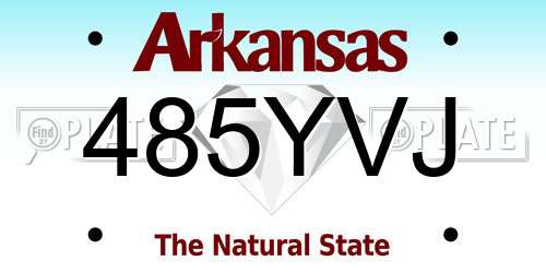 485YVJ Arkansas License Plate