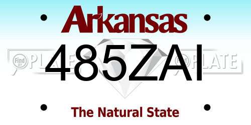 485ZAI Arkansas License Plate
