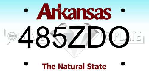 485ZDO Arkansas License Plate