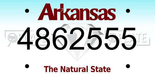 4862555 Arkansas License Plate