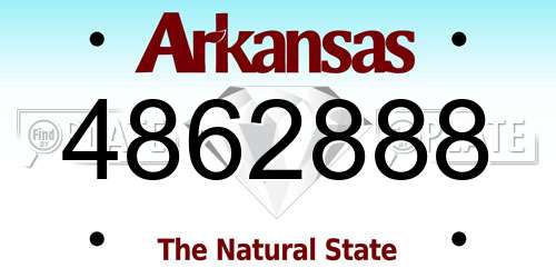 4862888 Arkansas License Plate