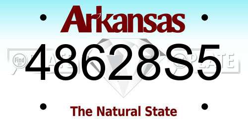 48628S5 Arkansas License Plate