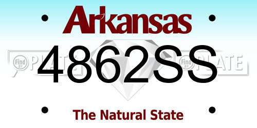 4862SS Arkansas License Plate