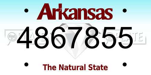 4867855 Arkansas License Plate