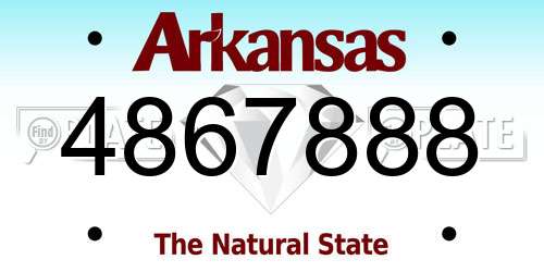 4867888 Arkansas License Plate