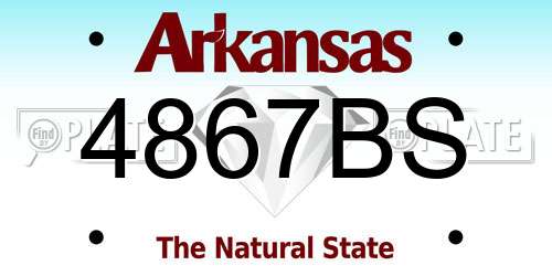 4867BS Arkansas License Plate