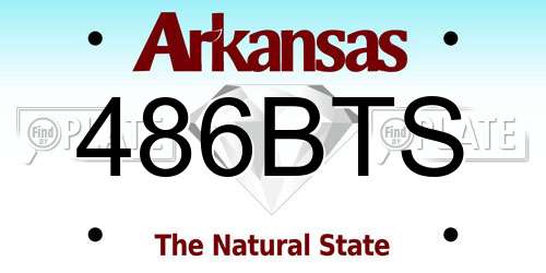486BTS Arkansas License Plate