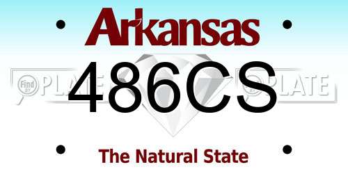 486CS Arkansas License Plate