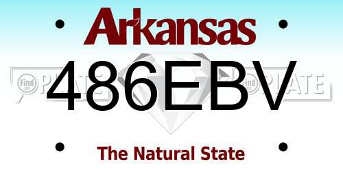 486EBV Arkansas License Plate