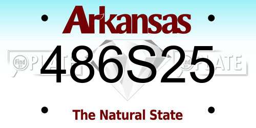 486S25 Arkansas License Plate