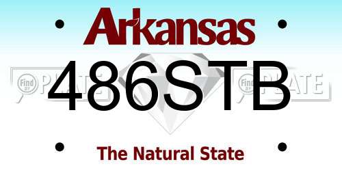 486STB Arkansas License Plate