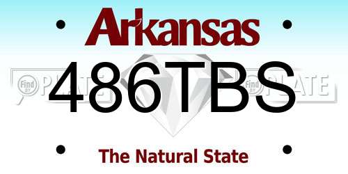 486TBS Arkansas License Plate