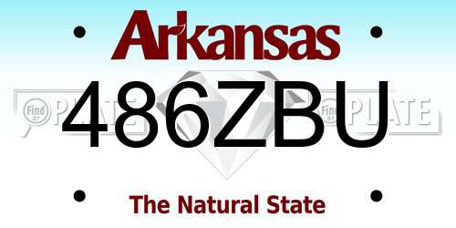 486ZBU Arkansas License Plate