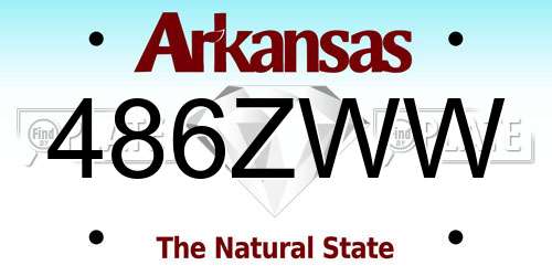 486ZWW Arkansas License Plate