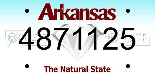 4871125 Arkansas License Plate