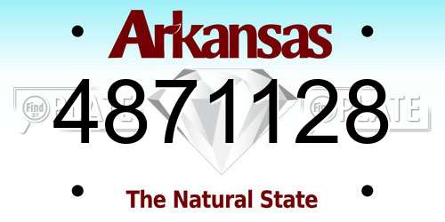 4871128 Arkansas License Plate