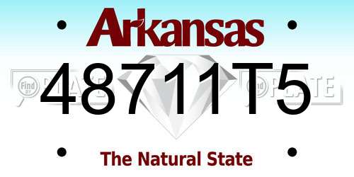 48711T5 Arkansas License Plate