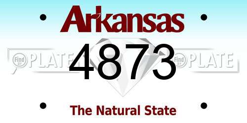 4873 Arkansas License Plate