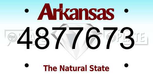 4877673 Arkansas License Plate