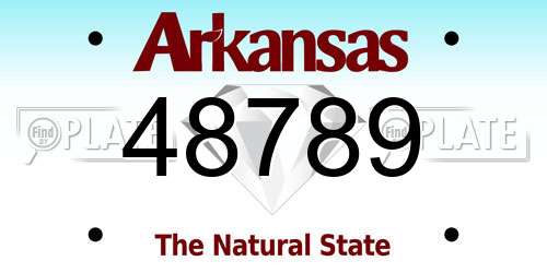 48789 Arkansas License Plate