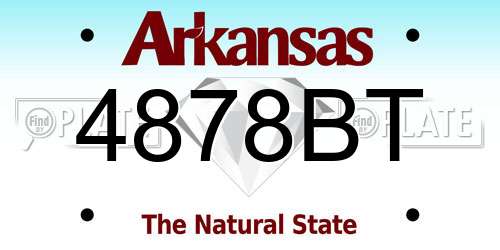 4878BT Arkansas License Plate
