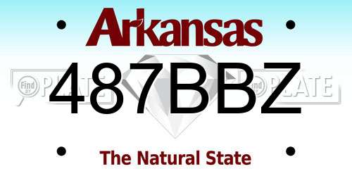 487BBZ Arkansas License Plate