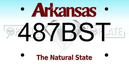487BST Arkansas License Plate